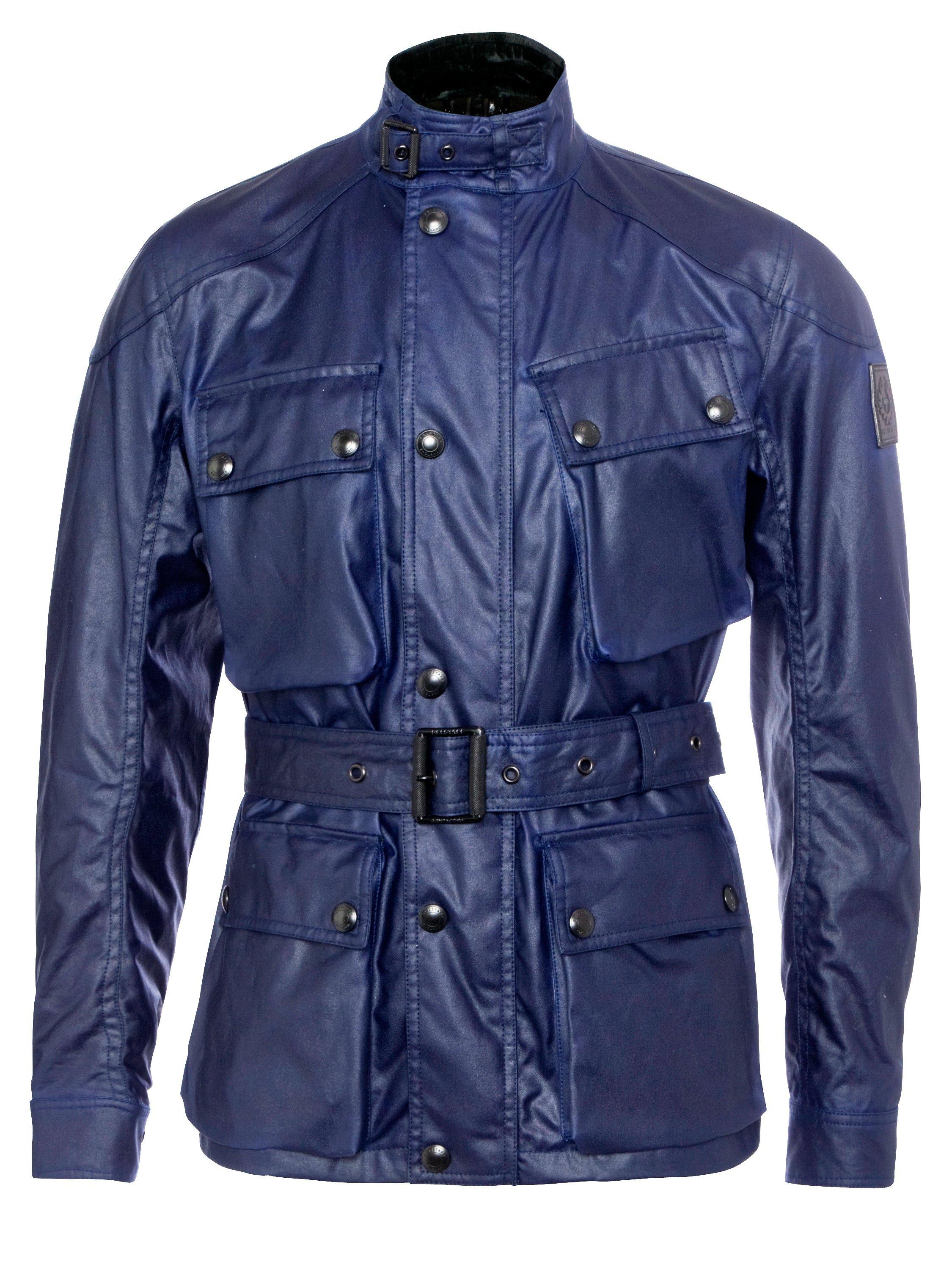 Belstaff Circuitmaster Waxed Cotton Biker Jacket Bright Indigo