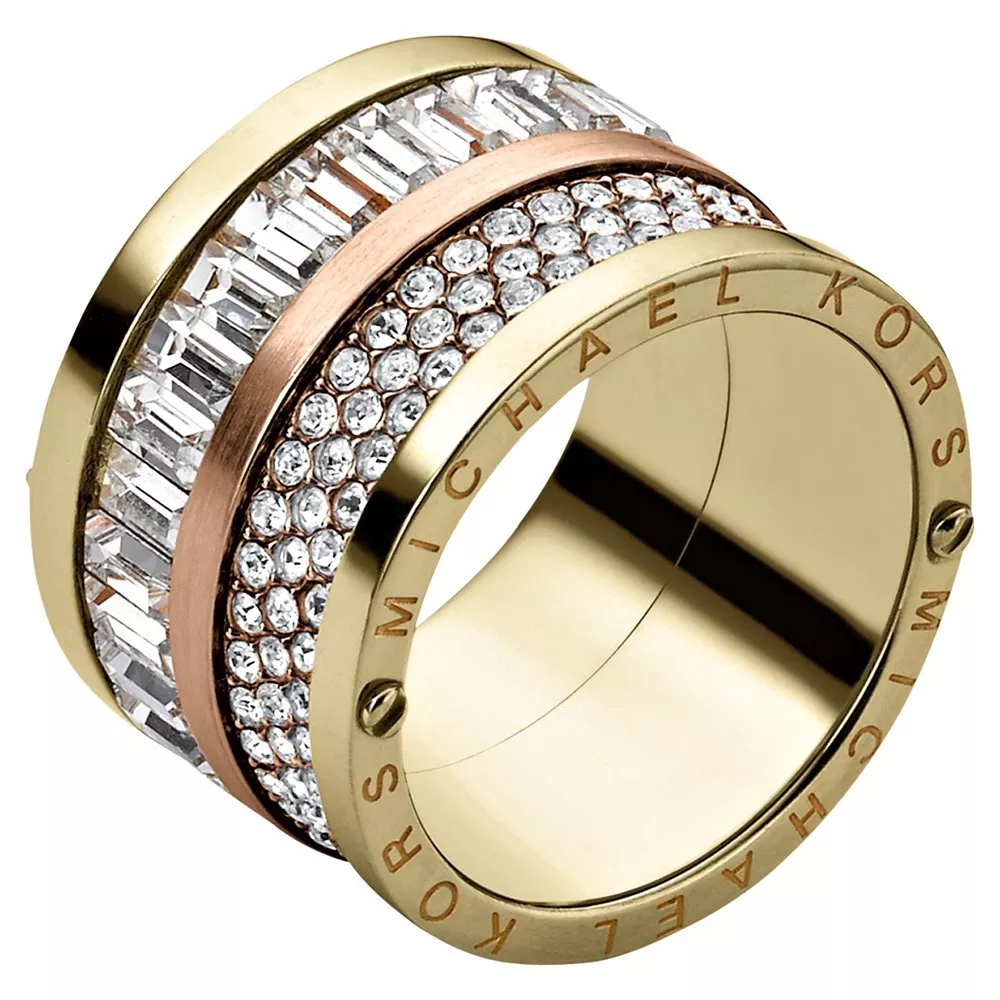 [Michael factory Kors] Two-Tone Brass Band Ring Size 7