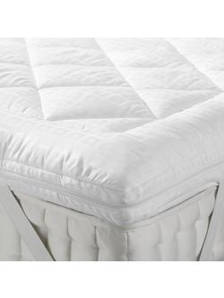 John Lewis Synthetic Soft Touch Washable Dual Layer 6cm Deep Mattress Topper, White