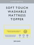 John Lewis Synthetic Soft Touch Washable Dual Layer 6cm Deep Mattress Topper