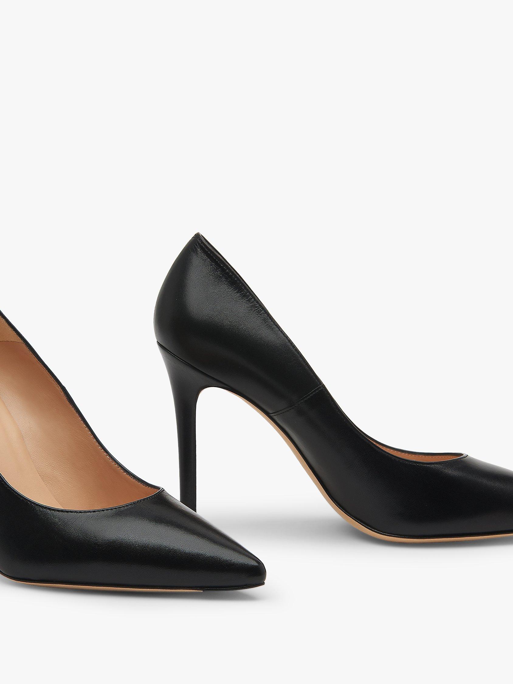 Product image 5 of 5, which shows L.K.Bennett Fern Pointed Toe Leather Court Shoes, Black, 5