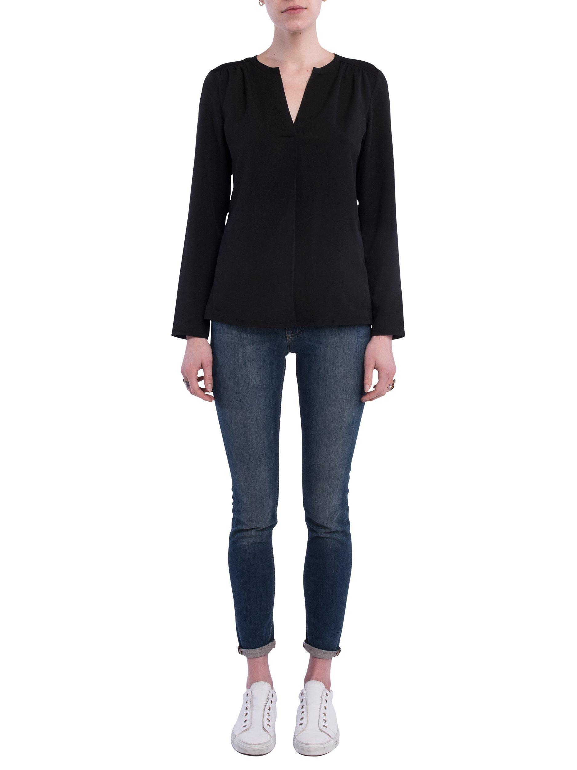 Product image 3 of 5, which shows French Connection Classic Polly Plains Shirt, Utility Blue, S