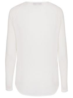 French Connection Polly Plains Top, Classic Cream - view 2, Classic Cream