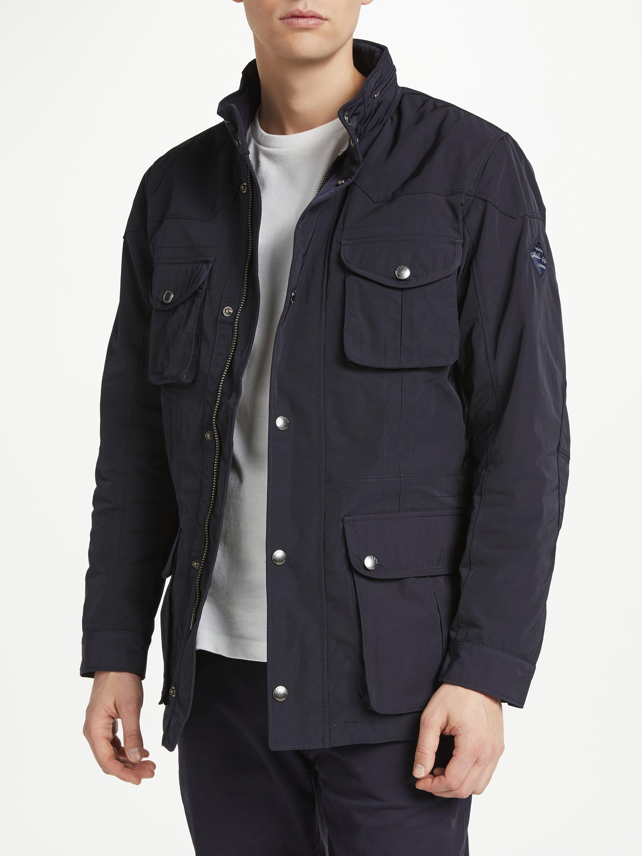 Hackett London Winter Velospeed Coat Navy