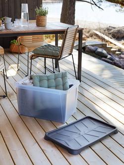 SmartStore Dry Stackable Plastic Water Resistant Storage Box - view 2, Grey