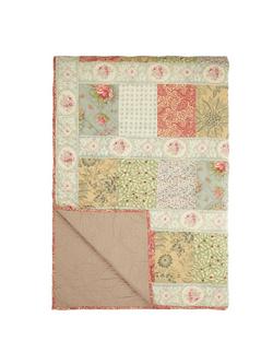 John Lewis Gracie Patchwork Quilted Bedspread, Natural/Pink