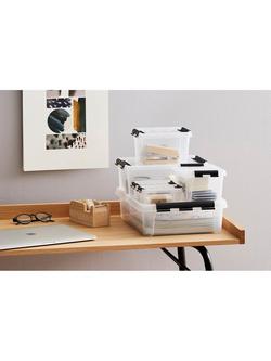 SmartStore  Classic Plastic Storage Box with Lid, 8L, Clear