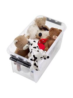 SmartStore Classic Plastic Storage Box with Lid, 46L - view 2, Clear