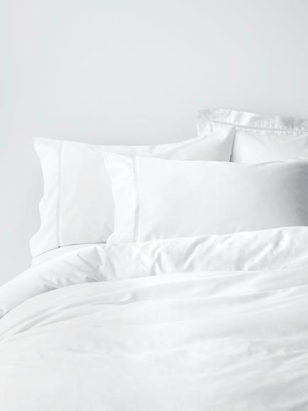 John Lewis Garda Egyptian Cotton Sateen Bedding, 400 Thread Count, White