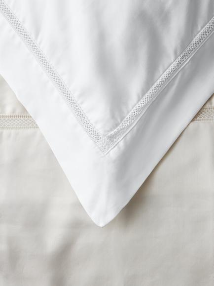 John Lewis Garda Egyptian Cotton Sateen Bedding, 400 Thread Count - view 2, White