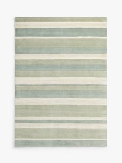 John Lewis Amelia Stripe Rug, Duck Egg/Green