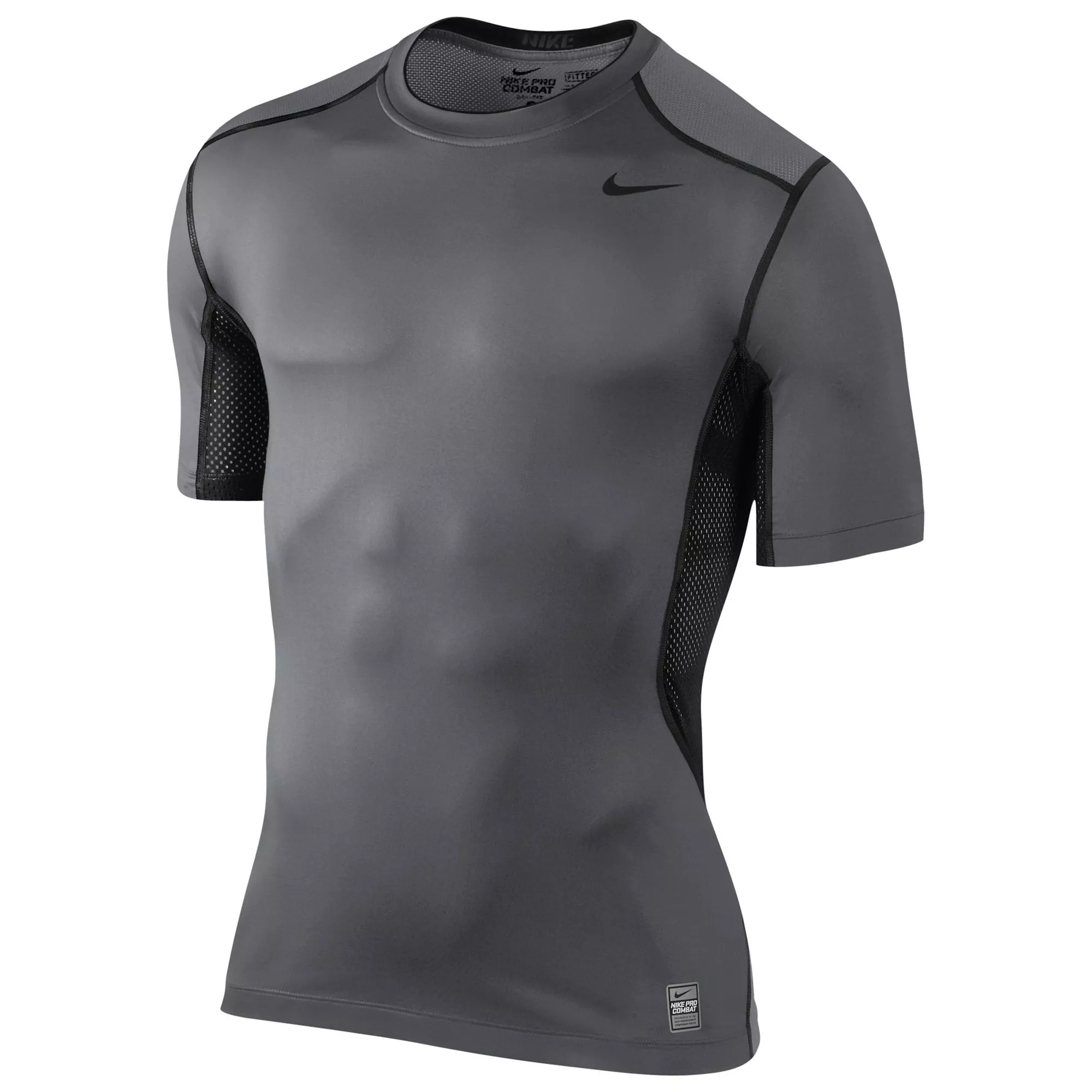 Nike Pro Combat Hypercool Fitted 2.0 T Shirt Carbon Heather Dark Steel