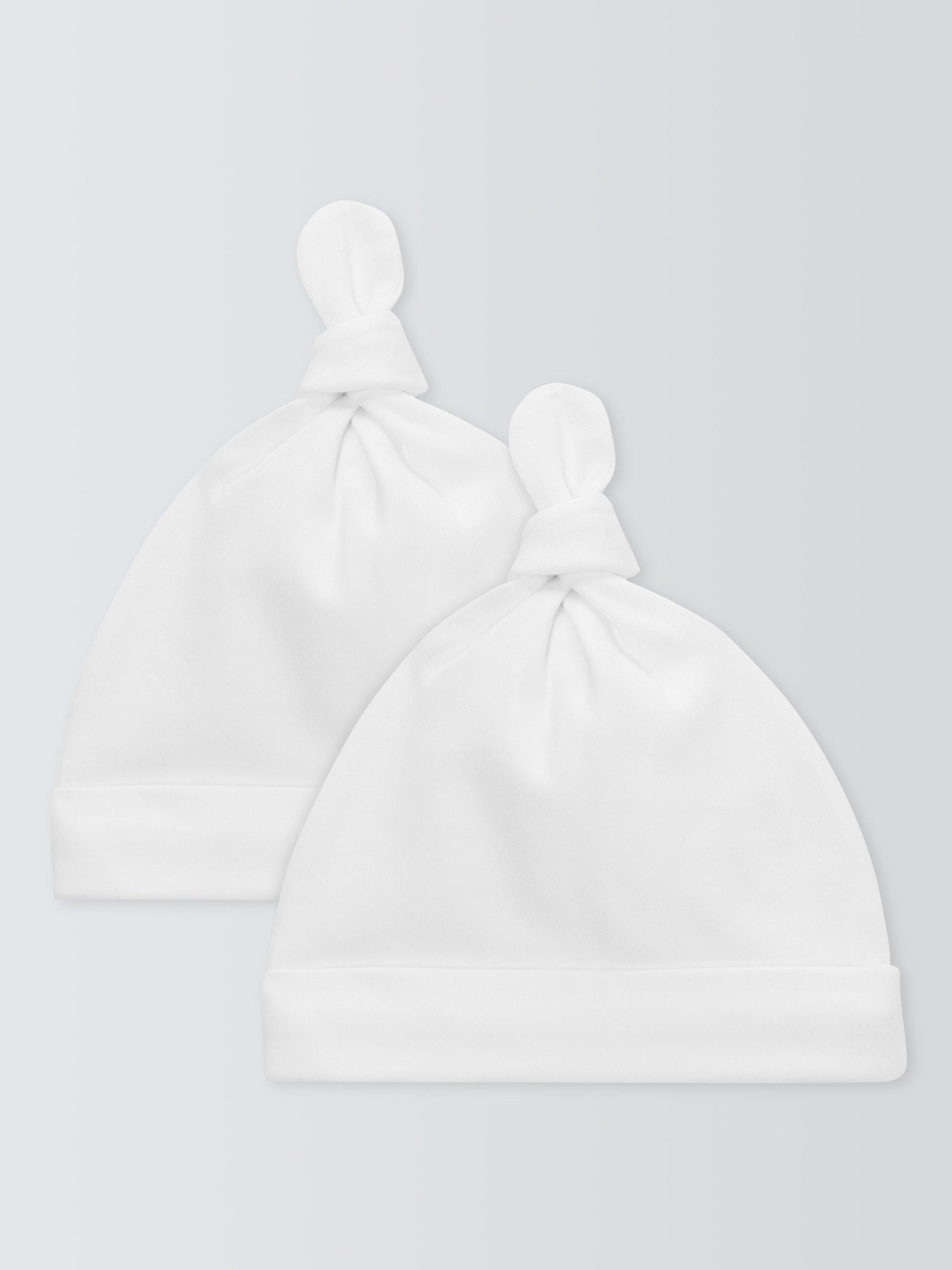 Plain white baby hats on sale