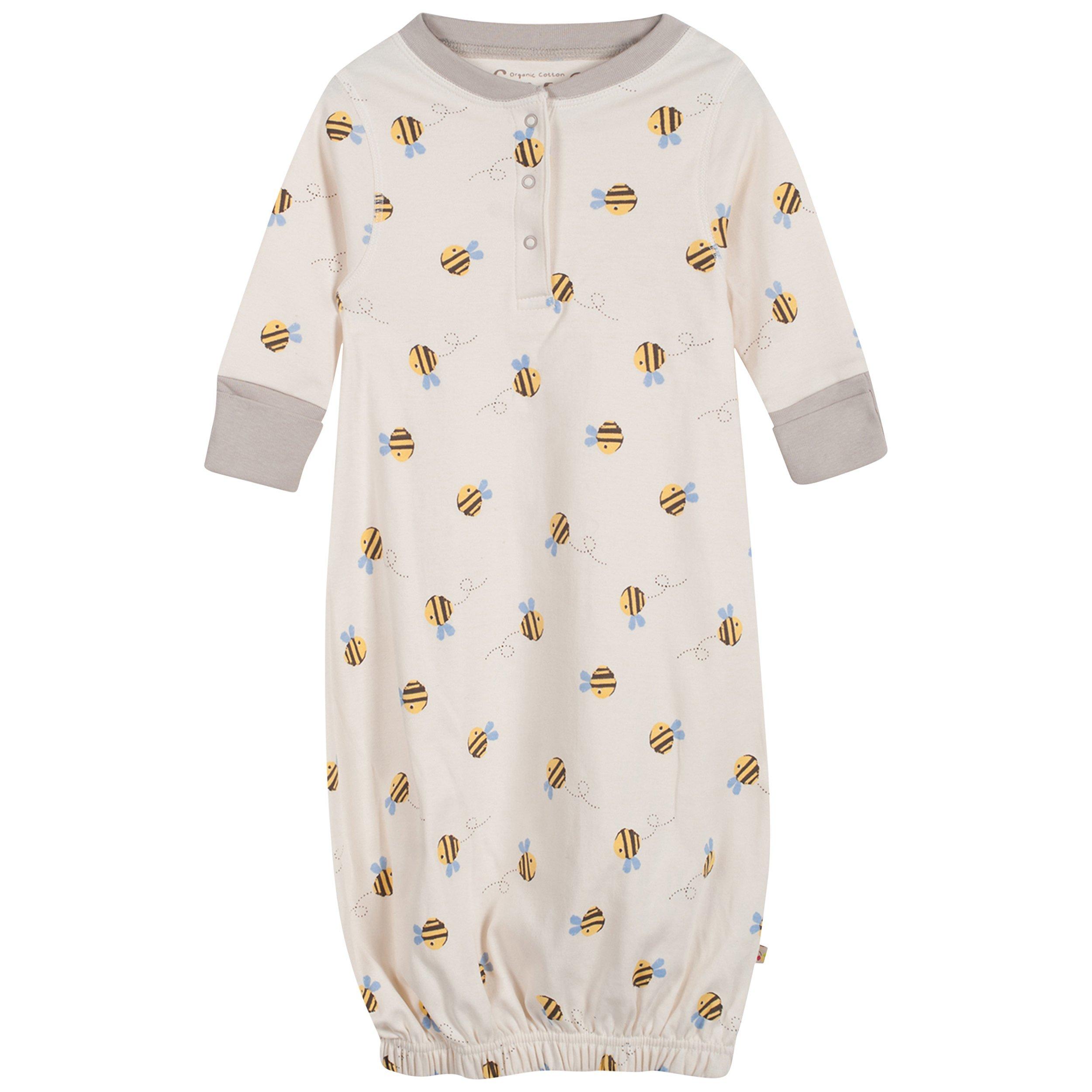 Frugi Buzzy Bee Baby Grow, Cream