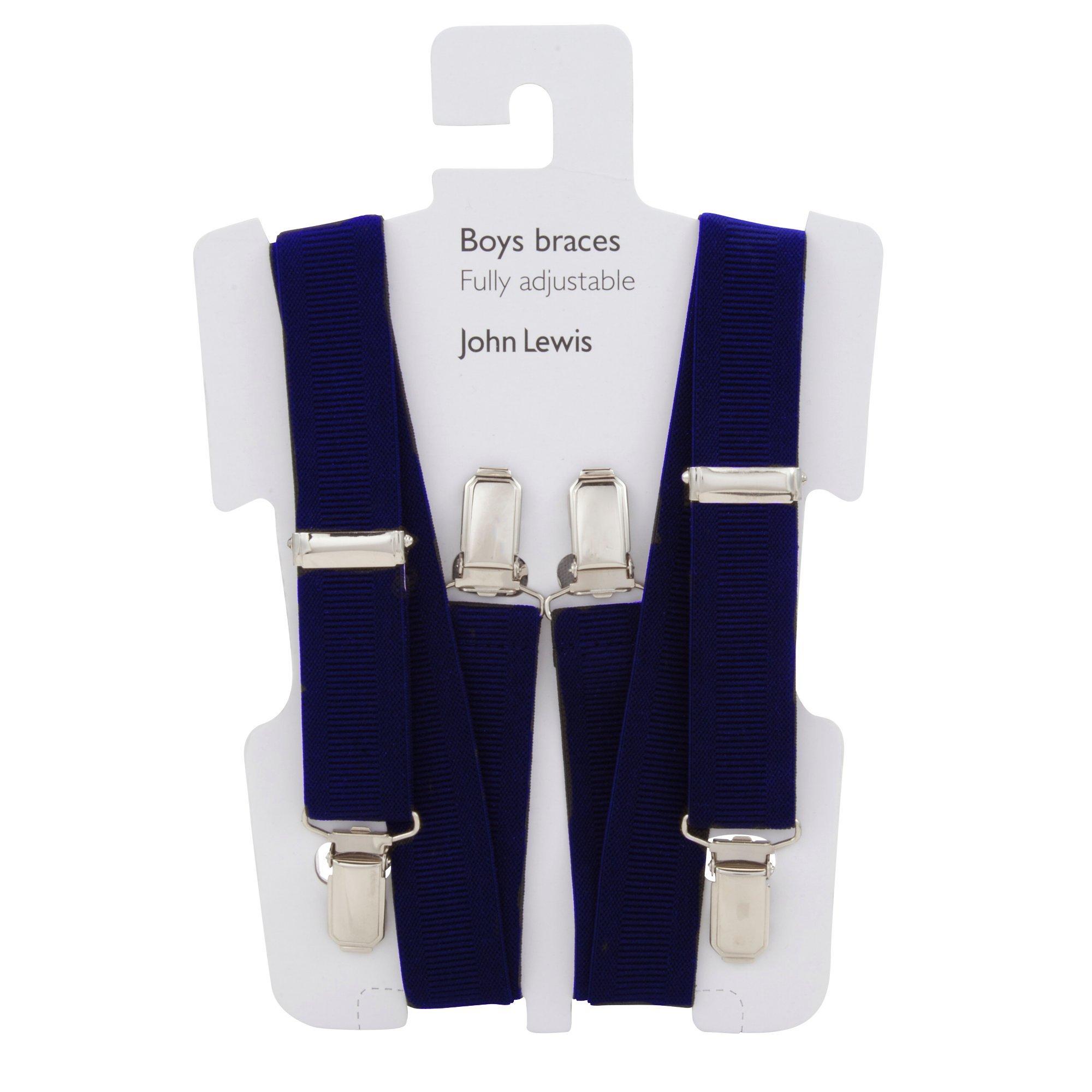 John Lewis Heirloom Collection Boys' Braces, Navy, One Size