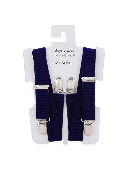 John Lewis Heirloom Collection Boys' Braces, Navy, Black