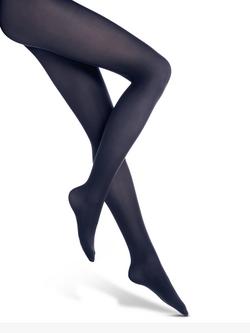 Wolford Velvet De Luxe 50 Denier Opaque Tights, Admiral - view 2, Admiral
