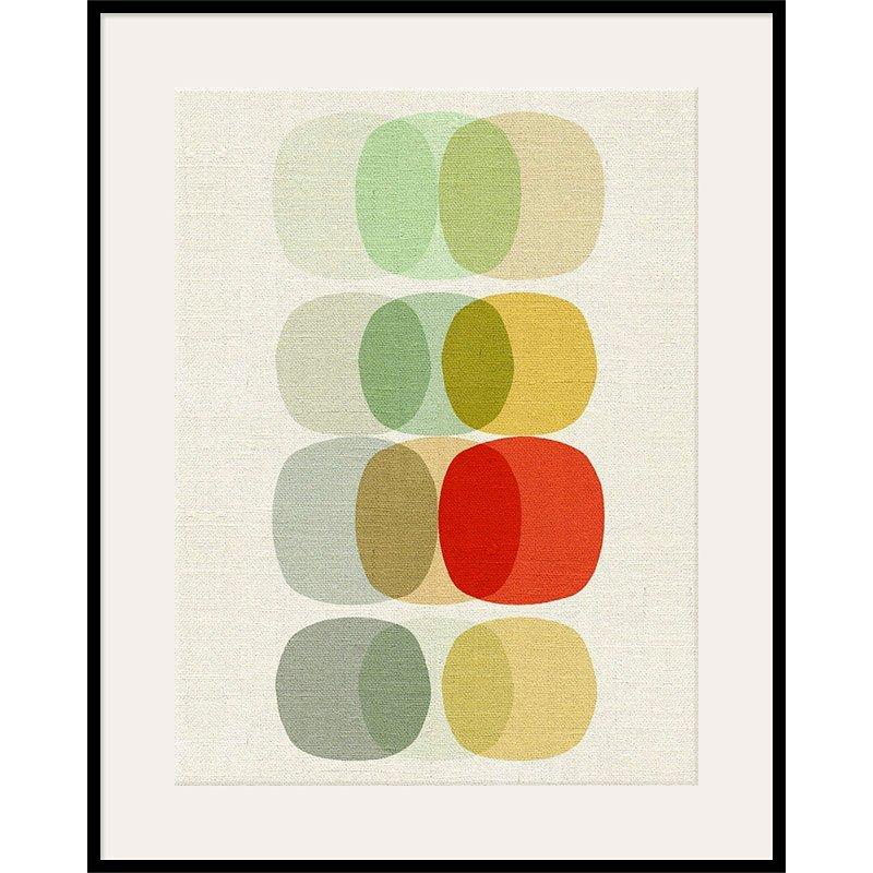 Inaluxe - Keep It Simple Circles, Black Framed Canvas 