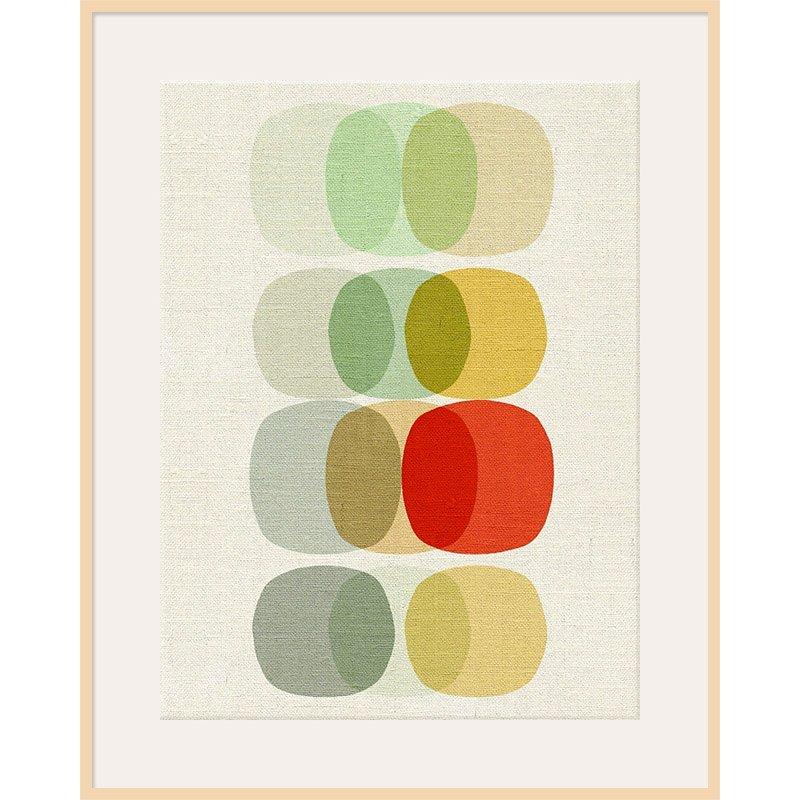 Inaluxe - Keep It Simple Circles, Natural Ash Framed Print