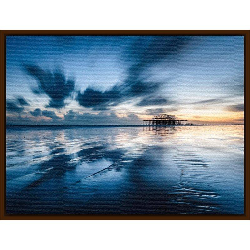 Finn Hopson - Iron Giant, Dark Brown Framed Canvas