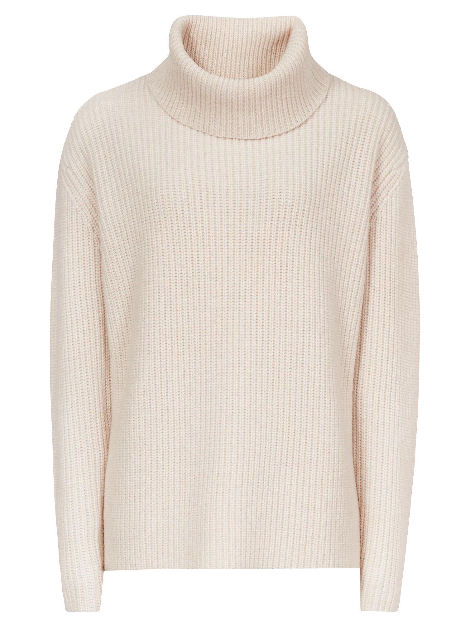 Reiss Locke Roll Neck Jumper, Blush