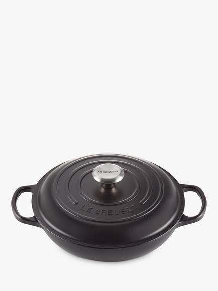 Le Creuset Cast Iron Signature Shallow Casserole, Satin Black