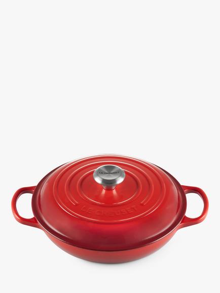 Le Creuset Cast Iron Signature Shallow Casserole, Cerise