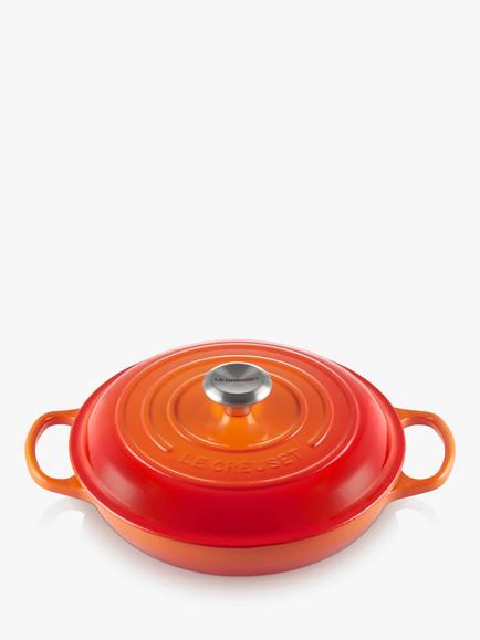 Le Creuset Cast Iron Signature Shallow Casserole, Volcanic