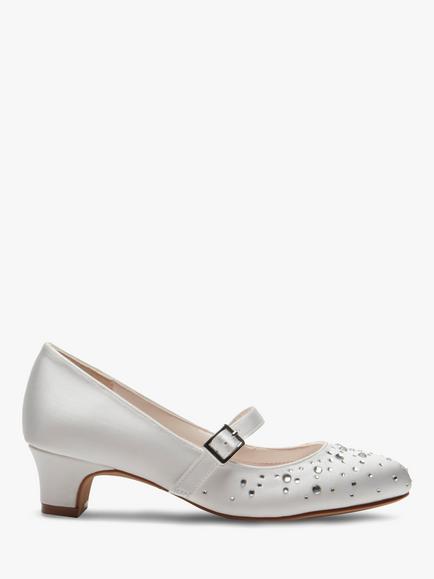 Rainbow Club Cherry Bridesmaid Shoes, White Communion, White Communion