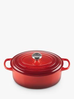 Le Creuset Cast Iron Signature Oval Casserole, Cerise