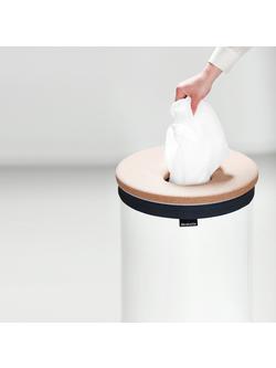 Brabantia Cork Lid Laundry Bin, White, 60L - view 2, White
