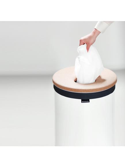 Brabantia Cork Lid Laundry Bin, White, 60L - view 2, White