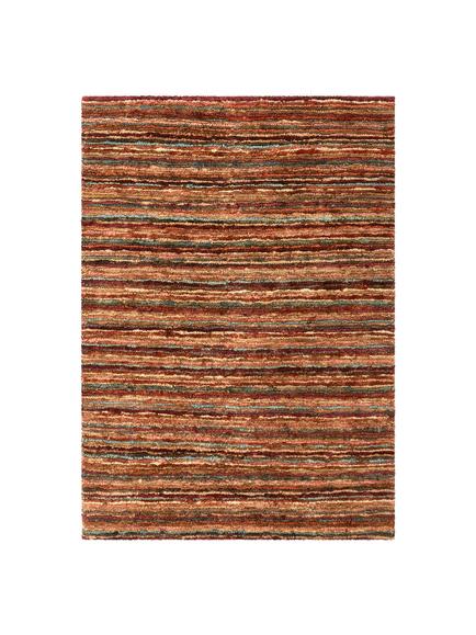 John Lewis Rustic Jute Stripe Hand Knotted Rug, Multi
