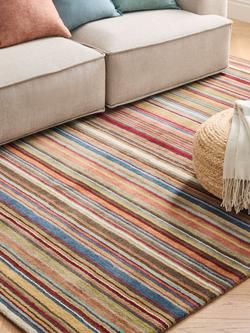 John Lewis Russet Multistripe Rug - view 2, Multi