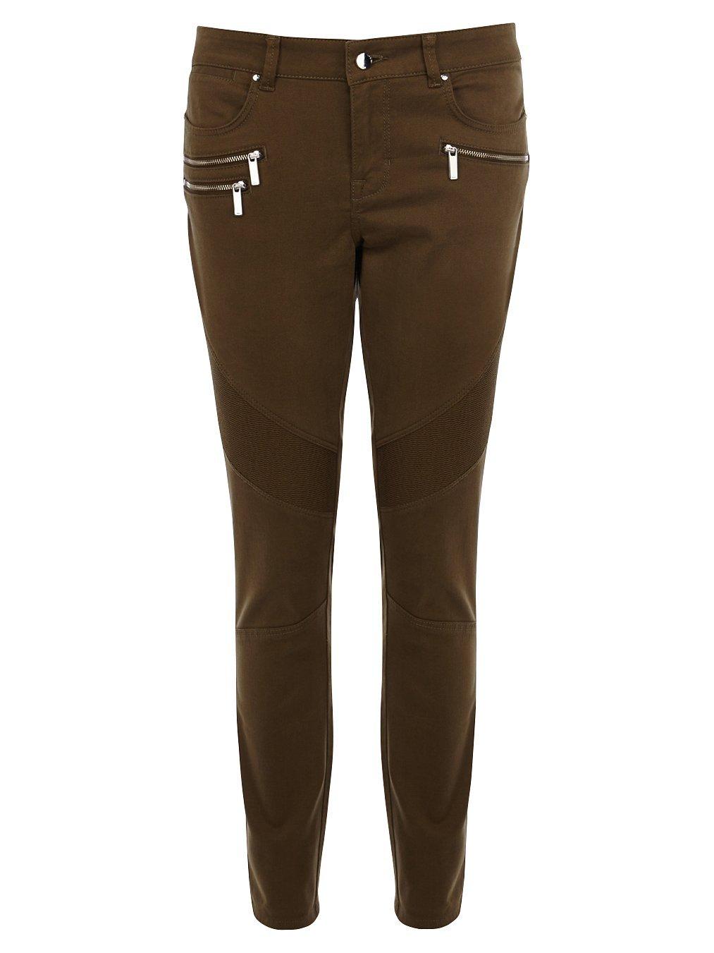 Karen Millen Skinny Biker Jeans, Khaki