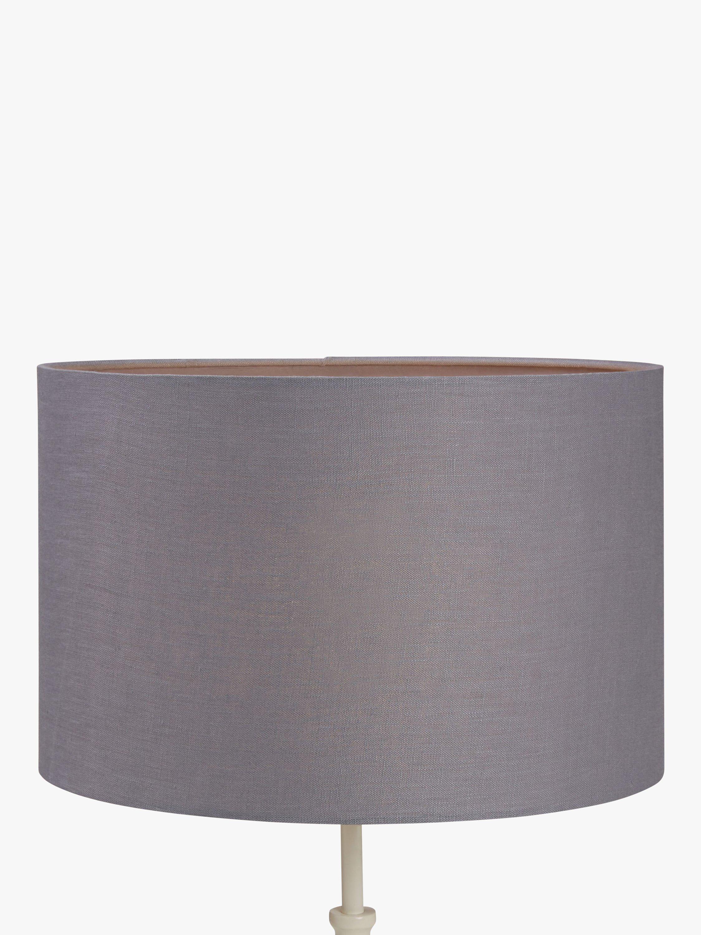 John Lewis & Partners Samantha Drum Linen Lampshade, Slate, Dia.30cm