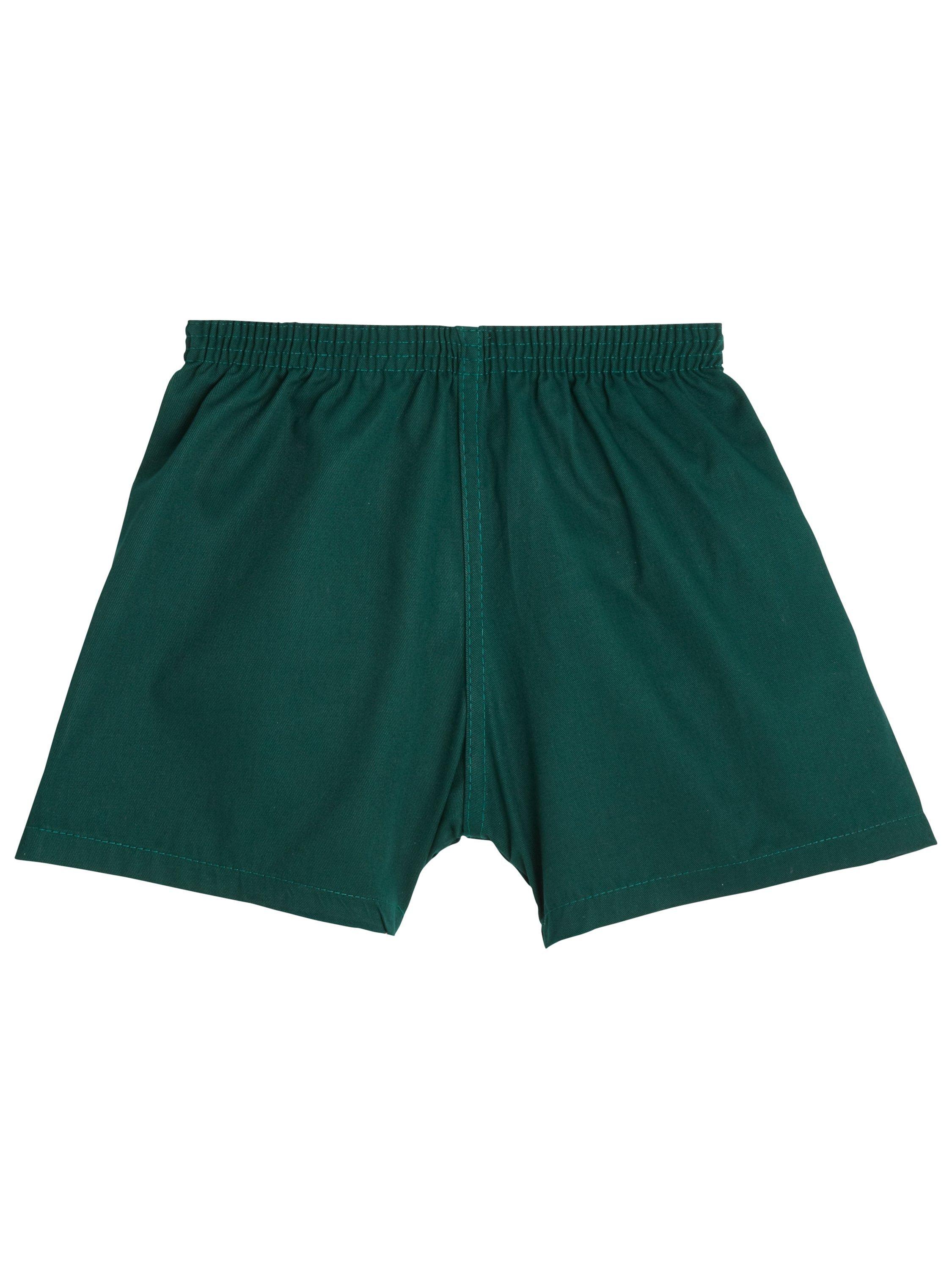 John Lewis School PE Shorts, Bottle Green