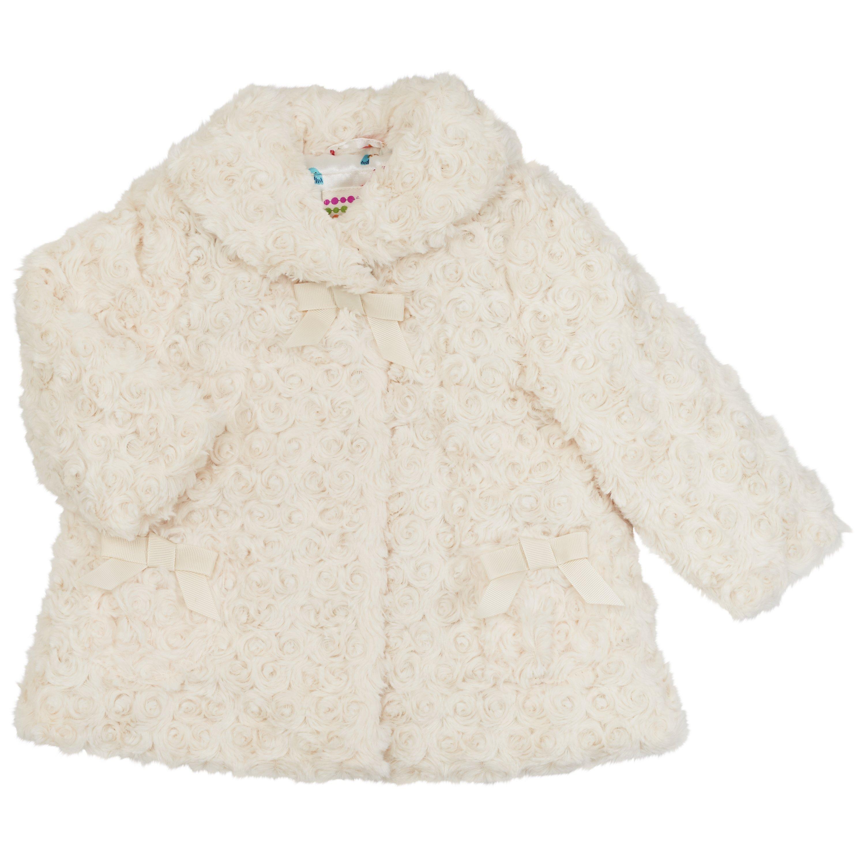 John Lewis Baby s Faux Fur Coat Cream