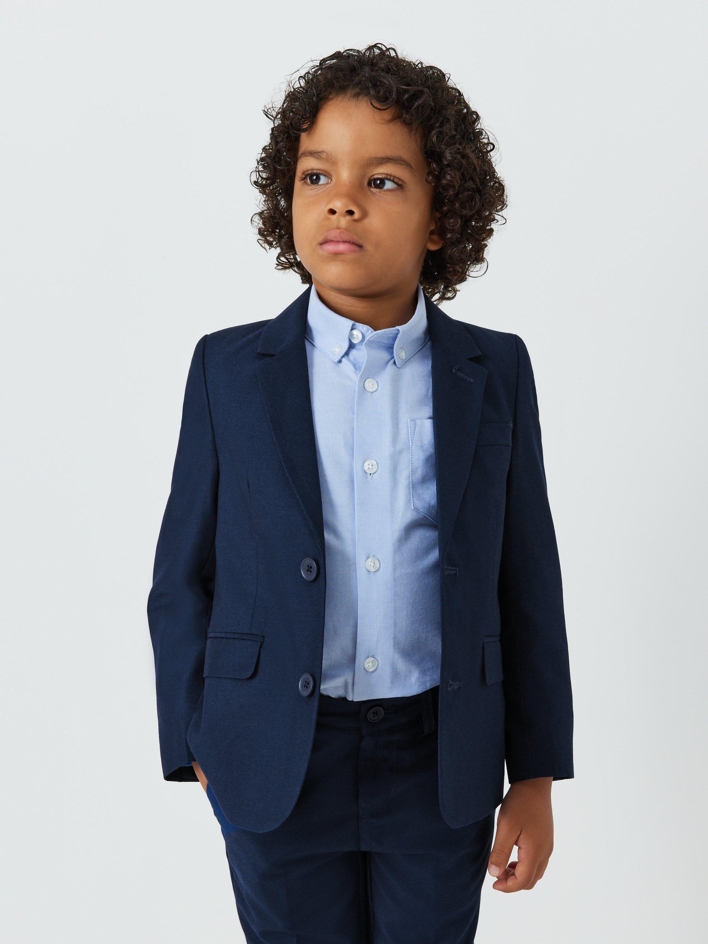 John Lewis Heirloom Collection Kids Twill Suit Jacket Blue