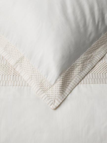 John Lewis Treviso Pure Cotton Embroidered Sateen Bedding, 300 Thread Count, Cream, Cream