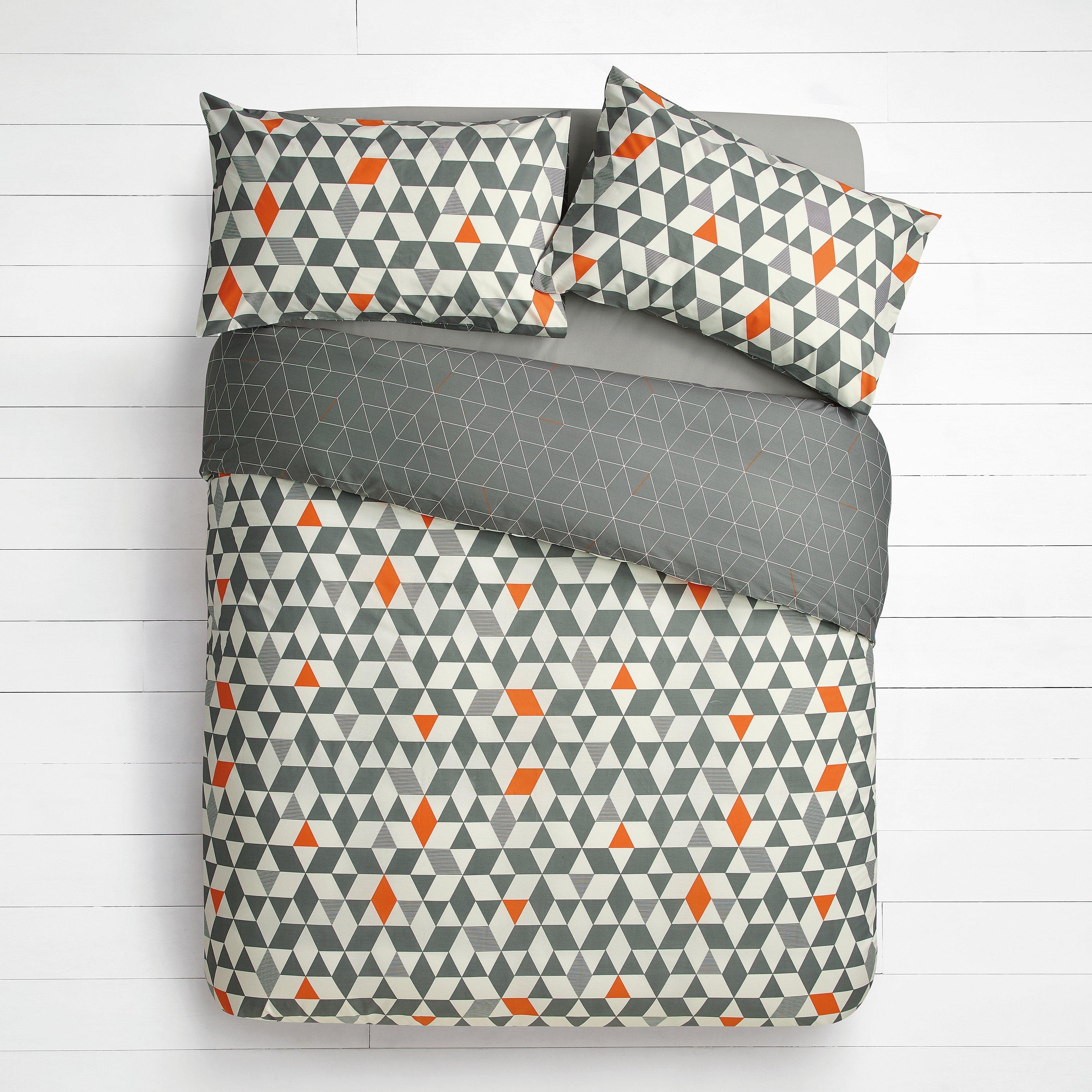 ANYDAY John Lewis & Partners Triangles Duvet Cover and Pillowcase Set