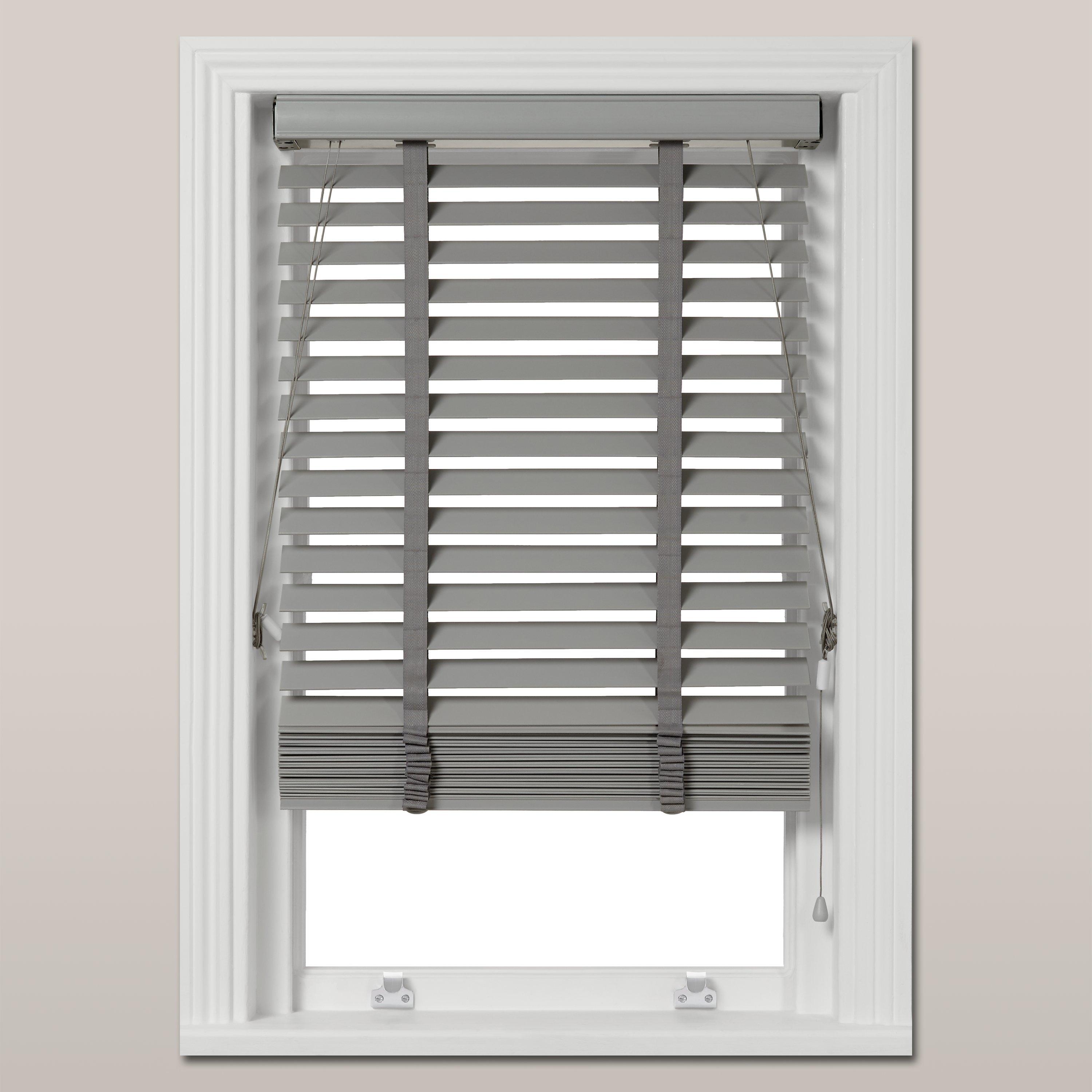 John Lewis & Partners Wood Venetian Blind, FSC-Certified, 50mm, Blue Grey
