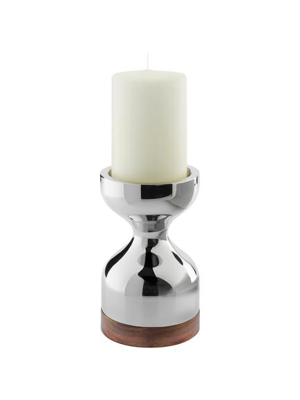 Robert Welch Limbrey Candlestick, Silver/Wood