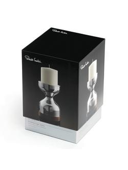 Robert Welch Limbrey Candlestick - view 2, Silver/Wood