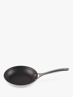 Le Creuset Signature 3-Ply Stainless Steel Non-Stick Frying Pan - view 2, Silver