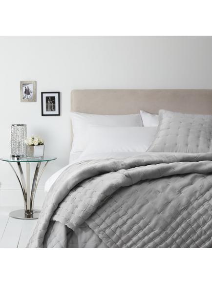 John Lewis Boutique Hotel Silk Quilt - view 2, Grey