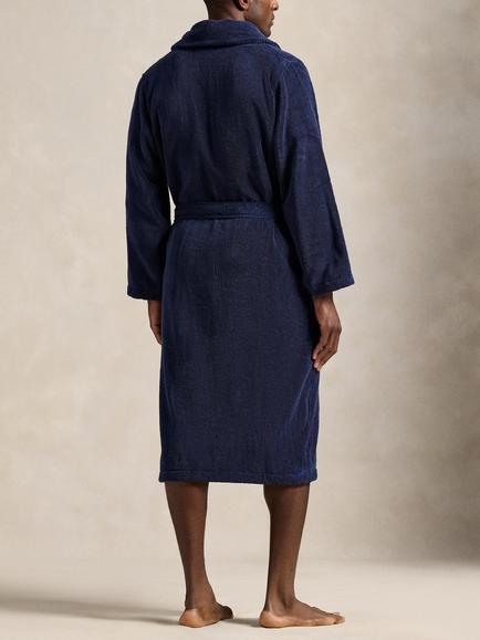 Polo Ralph Lauren Shawl Collar Robe, Navy - view 2, Navy