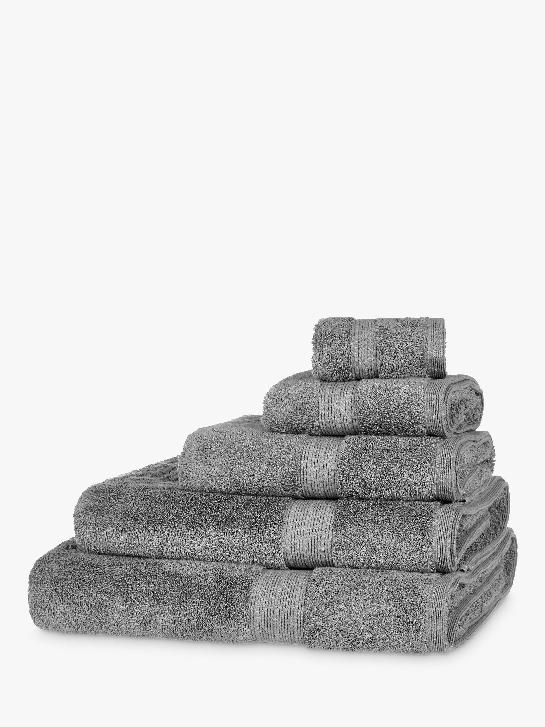 John Lewis & Partners Silky Suvin Cotton Towels, Light Dove