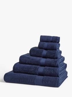 John Lewis Ultimate Hotel Cotton Towels, Navy