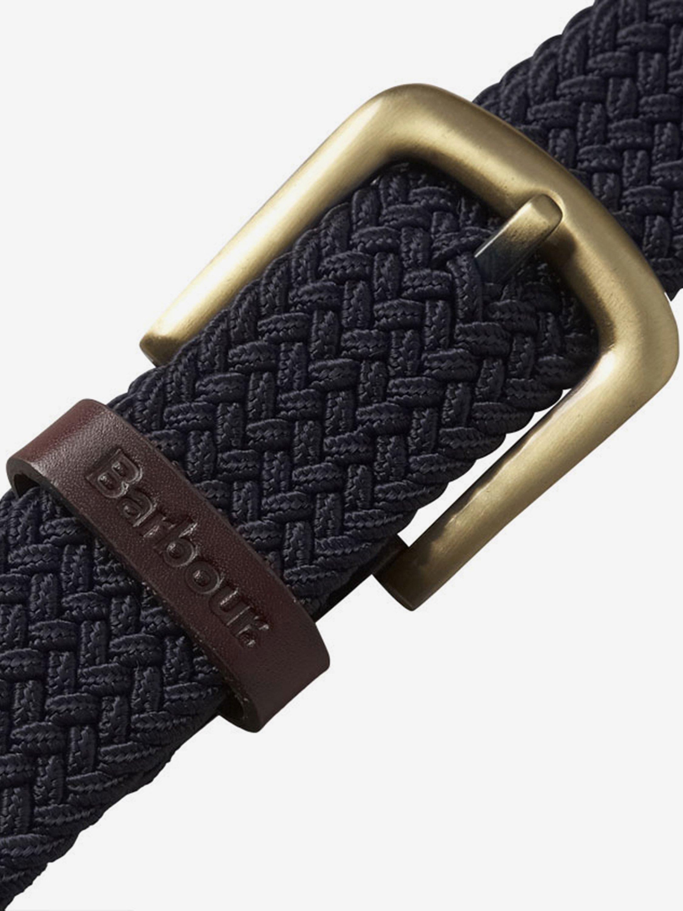 Barbour Webbing Leather Trim Belt